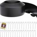 Landscape Edging Border 3 Inch Tall 25Ft with 35Pcs 8 Gauge Metal Spikes, Plastic Garden Edging Border Garden Fence Border Lawn Edging for Landscaping, Flower Bed, Tree Ring, Pathway