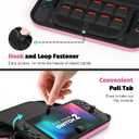 MoKo Carrying Case for Nintendo Switch 2(2025), Protective Hard Shell Portable Travel Carry Case Pouch holds 10 Cartridges with Pockets for Switch 2 Accessories and Games, Pink