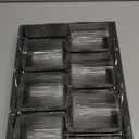 Ribbed Square Wine Glasses Set of 6, Vintage 13Oz White Red Wine Glass, Hand Blown Crystal Wine Glasses - Gifts for Women, Men, Wedding, Anniversary, Christmas, Birthday (Transparent)