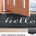 Door Mat (36"x24",Black) Welcome Mat Low Profile Front Doormat Indoor Outdoor Door Non Slip Rugs for Entryway, Patio, High Traffic Areas