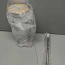 Glass Tumbler with Straw and Lid, 40 oz glass cup with handle, Glass Water Bottles with Time Marker, Silicone Protective Sleeve-White