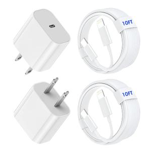 2Pack Fast Charger iPhone [Apple MFi Certified],10FT iPhone Charger Fast Charging USB C to Lightning Cable with 2Pack PD USB C ChargerBlock 10ft i Phone Charger Cord for i Phone 14/13/12/11/X/XS Max/8
