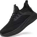 YINGCSM Mens Walking Shoes Range Sneaker Mesh Breathable Lightweight Running Shoe for Men Casual Fashion Workout Athletic Size 15 Black
