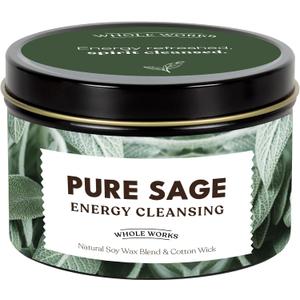 Premium Candle for Energy Cleansing  Natural Soy Wax Blend, Cotton Wick, Phthalate Free Scent, Scented Candles for Home Smudging, House Spiritual Protection, 6oz (Pure Sage)