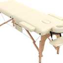 civama Massage Table Massage Bed Portable, 29 LBs Light Weight Foldable Tattoo Facial Care Spa Lash Bed Aluminum Frame with Accessories Carrying Bag, Beige