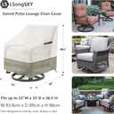 Outdoor Swivel Lounge Chair Cover 2 Pack,100% Waterproof Heavy Duty Outdoor Chair Covers,(33 W x 35 D x 38.5 H inches) Patio Furniture Cover for Swivel Patio Chair,White&Grayish Green