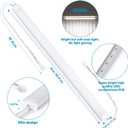 Litever Under Cabinet Lights Plug in, 6 pcs 12 Inches LED Light Strip Bars. Super Bright Dimmable Linkable for Kitchen Counter Above Cabinets Shelf Workbench Desk Closet Lighting. Daylight 5000K