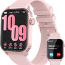 DIVOAZBVO Smart Watches for Women Men, 120 Sports Modes Smartwatch with 1.83 inches HD Display, Heart Rate/ Sleep Monitor, IP67 Waterproof, Bluetooth Call & Music Control for iPhone/ Android Pink