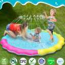 Jasonwell Splash Pad Sprinkler for Kids Splash Play Mat Outdoor Water Toys Inflatable Splash Pad Baby Toddler Pool Boys Girls  Children Outside Backyard Dog Sprinkler Pool Age 1 2 3 4 5 6 7 8 9 XL Nonslip 75"