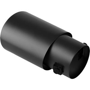 Stainless Steel Car Exhaust Tail Pipe Tip, 2.5" Inlet 3.3" Outlet Chrome-Plated Finish Tailpipe Exhaust Tip, Adjustable Car Modification Tail Throat Tail Pipe for Most Cars (Black, Straight)