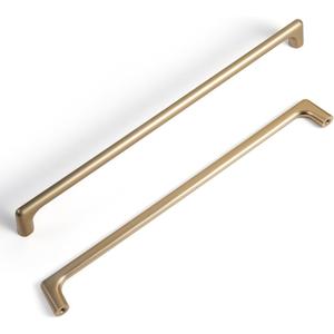 Goo-Ki Champagne Bronze Cabinet Pulls with 10''(256mm) Hole Centers, Modern Style Zinc Alloy Cabinet Handles for Dresser,Wardrobe,Cupboard- 6 Pack