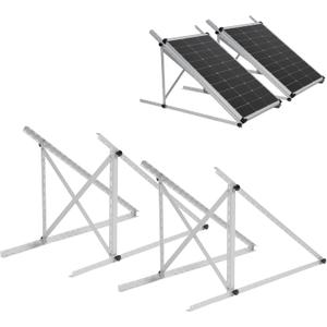 45 Inch 2 Sets Solar Panel Mounting Brackets Kit 0-90 Adjustable Solar Panel Tilt Mount Brackets for 100-400W Panels Windproof for Roof,RV,Ground,Boat and Off-Grid. (2Sets Upgrade)