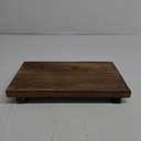 Nuogo Wood Riser Tray Soap, Stand Soap Tray for Kitchen Sink, Wood Pedestal for Kitchen Counter Sink Stand Decorative Rustic Bathroom Dishes Plant Bottles Candles Display(12 x 7 Inch, Brown)