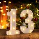 13th Birthday Decorations for Girls and Boys,13th Birthday Party Decorations for Centerpieces, Table, Light Up Numbers 13 Sign for Party Backdrop Wall Decor for 13 Wedding Anniversary Decoration