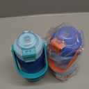 Kids Insulated Water Bottle with Pop-Open Straw & Spout 2-in-1 Lid, 14oz Leak Proof 18/8 Stainless Steel Vacuum Tumbler, BPA-Free Kids Cup For Travel School Boys Girls Toddler 2 Packs,Sea World