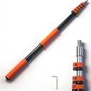 5-29FT Telescopic Extension Pole, Flip-Lock & Screw Dual Locking Extendable Pole, Multi-Purpose Paint Roller Extension Pole for Painting & Cleaning