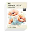 XWT 120 Sheets Watercolor Paper Bulk, 5x7in 110lb/230gsm, Cold Pressed Acid Free Natural White Textured Water Color Painting Art Supplies, Drawing Gift for Professional Adult Artists