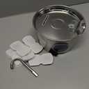 Stainless Steel Cat Water Fountain: Cat Fountain with 6 Filters + 3 Sponges - 88oz/2.6L Pet Water Fountain for Cats Inside - Silent Cats Water Bowl Dispenser - ATMZIQXR Kitty Drinking Fountains