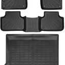 Naibeve Floor Mats for 2019-2025 2026 Audi Q8 - All Weather for Audi Q8 Floor Mats Cargo Mat Trunk Liner Waterproof Interior Accessories