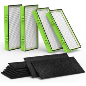 Colorfullife 4 True HEPA + 8 Pre-Filter Aer1 Filter Replacement Compatible With Holmes AER1 Air Purifiers, Replacement Parts # HAPF30AT, HAPF300AH-U4R, HAP242-NUC