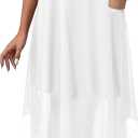 PRETTYGARDEN Womens Flowy Maxi Dresses Summer 2026 Halter Sleeveless Long Asymmetrical Spring Dress Beach Vacation Sundress Small