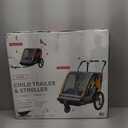 Allen Sports Deluxe Steel 2-Child Bicycle Trailer and Stroller, Model AS2-O, Orange