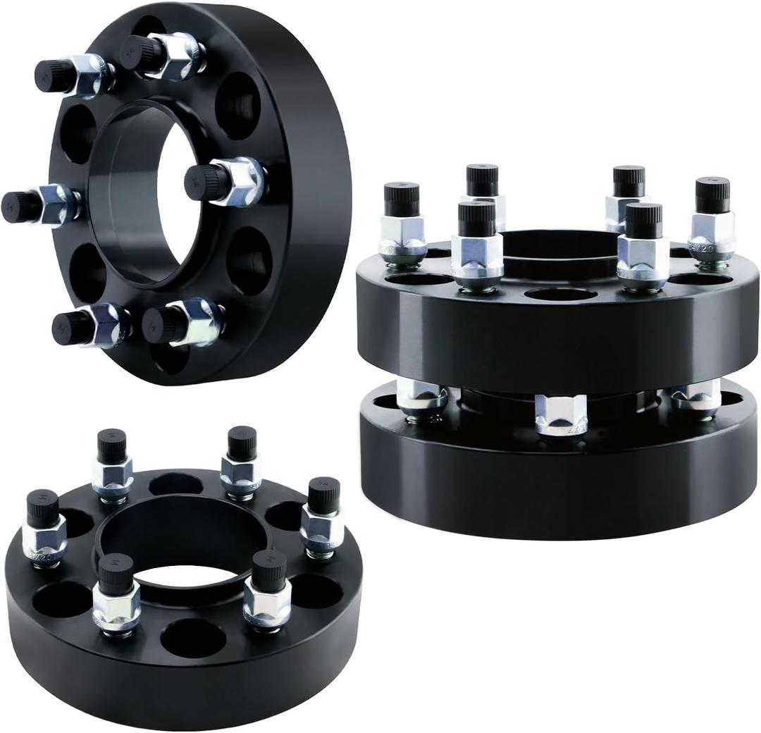 BDELI 6x135 Wheel Spacers Replacement for 2004-2014 Ford F150 Expedition, 1.5in 38mm Hubcentric 6 Lug for 2003-2014 Lincoin Navigator Mark LT with M14x2.0 Studs and 87.1mm Hub Bore, 4pcs Black
