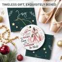 Ballerina Christmas Ornament 2025 - Ballet Gifts for Girls, Women, Daughters, Dancers, Ballet Ornaments for Hanging Christmas Decorations, Ceramic Ornaments Dance Teacher Gifts