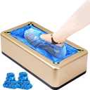Shoe Covers Machine Automatic Shoe Cover Dispenser with 200pcs Disposable Plastic Shoe Cover for Home, Office, Supermarket, Factory, Hospital (Gold)