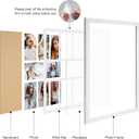 13x17 Collage Frame with 8 Openings 4X6 Pictures, Multiple Picture Frame with Mat, Wall or Tabletop Decor, White Wood Grain,2 Pack