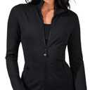 90 Degree By Reflex Full Zip Running Track Jacket Lightweight Athletic Slim Fit Jacket with Thumbholes (XX-Large, Black)