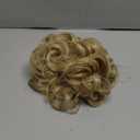 Benehair Messy Bun Scrunchie Hair Piece with Combs Clip in Bun Scrunchy Updo Wavy Donut with Jaw Claw Synthetic Big Chignons Hairpiece for Women Curly Touseld Juva Bun Ash Blonde & Bleach Blonde 90g