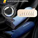 Body Trimmer for Men - Groin & Ball Shaver with Charging Dock - Constant Power No-Pull Electric Pubic Hair Clipper - 5-in-1 Guard Waterproof Body Groomer with LED Light, for Groin, Armpit & Body (Dark Blue)