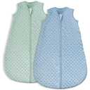 Yoofoss Fleece Baby Sleep Sack 6-12 Months with Plush Dots, TOG 1.5 Baby Wearable Blanket with 2-Way Zipper, Organic Cotton Toddler Sleep Sack Fleece, M