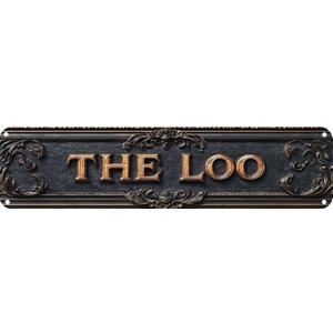 Vintage Tin The Loo Sign Retro Metal Sign for bathroom Decoration - bathroom Funny Wall Art Plaque 4x16 Inch