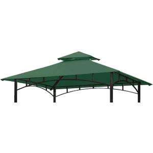 Ontheway 5FT x 8FT Double Tiered Replacement Canopy Grill BBQ Gazebo Roof Top Gazebo Replacement Canopy Roof (Dark Green) Ontheway 5FT x 8FT Double Tiered Replacement Canopy Grill BBQ Gazebo Roof Top Gazebo Replacement Canopy Roof (Dark Green)