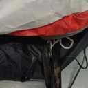 COMIN 4FT Christmas Inflatables Decorations Outdoor Blow Up Santa Claus Inflatable with Built-in LEDs for Yard Lawn Garden