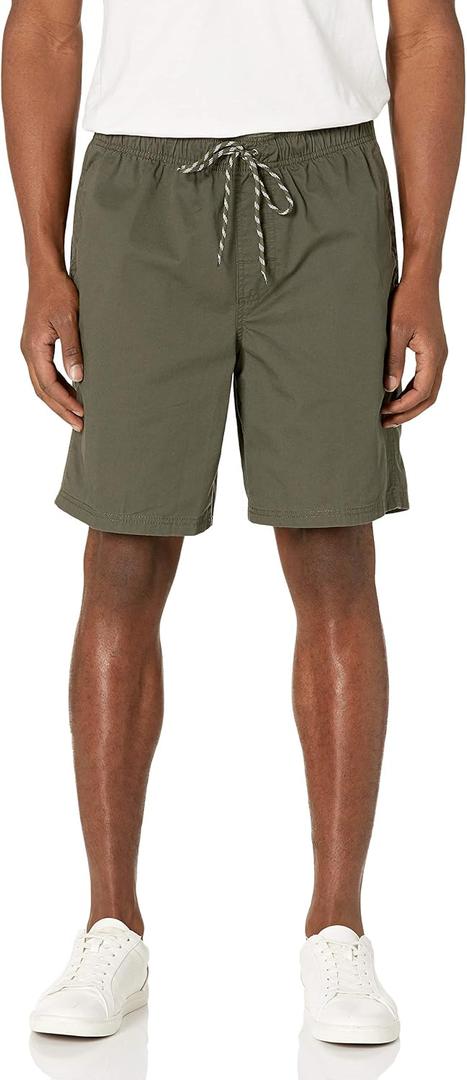 Amazon Essentials Men's 8" Inseam Relaxed-Fit Drawstring Walk Shorts with Elastic Waist (L)