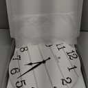 Lafocuse 12 Inch Silent White Wall Clocks for Kitchen Living Room Decor, Wooden Rustic Wall Clock Battery Operated, Decorative Farmhouse Clock