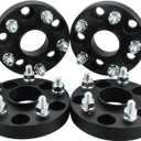 4PC Black 5x100 to 5x4.5 Hubcentric Wheel Adapters 1 Inch with 12x1.25 Studs Compatible with Subaru 5 Lug 5x100 to 5x114.3 for 2013-2022 BRZ | 1995-2022 Impreza | 1998-2022 Forester