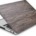 KECC Compatible with MacBook Air 13 inch Case 2010-2017 Release (Old Version) A1466 A1369 Italian Leather Hard Shell for MacBook Air 13.3 inch, Brown Wood Leather