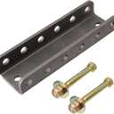 Trailer Hitch Coupler Channel, Adjustable Pintle Hitch Lunette Ring Channel Bracket, 3 inch I.D. x 11-2/3 inch Length, 5-Position Adjustment