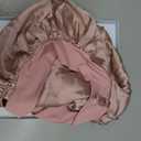 YFONG Double Layered 100% Mulberry Silk Bonnet for Sleeping Women, 22 Momme 6A Luxury Silk Sleep Cap with Elastic Band & Tie, Natural Night Wrap for Hair Care Short Long Curly Hair, Pink