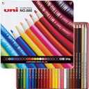 Mitsubishi Pencil K88024CP Colored Pencils, 880, 24 Colors, Height 7.4 x Width 7.8 x Thickness 0.5 inches (187.0 x 199.0 x 12.0 mm)
