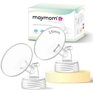Maymom 15mm Wide Neck Pump Part for Spectra S1/S2 Pumps; Compatible with Syngergy Gold, Motif Luna Pumps; Incl Wide Mouth Flange; Not Original Spectra Flange; Replaces Spectra Shield