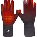 SAVIOR HEAT Heated Glove Liners for Men Women, Rechargeable Battery Electric Heated Gloves, Winter Warm Thin Liners for Skiing, Snowboarding, Hiking, Cycling, Hand Warmers