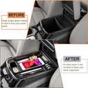 HGWEI Center Console Organizer Compatible with Kia Telluride 2020 2021 2022 2023 2024 2025 2026 Interior Accessories Insert Tray Coin Holder Armrest Secondary Storage Box, Black