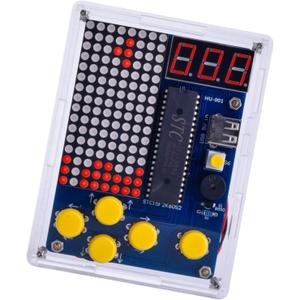 DIY Electronic Game Console Soldering Practice Kit, 4-in-1 Retro Games, LED Matrix Display, Educational Soldering Practice Project