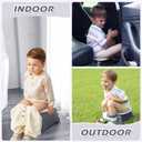 Portable Foldable Travel Potty for Toddlers, Kids Toilet Seat for Car, Camping, Indoor Outdoor - Splash-Proof Design, Easy Clean Training Seat with 30 Disposable Waste Bags (Gray) by Yszawmx