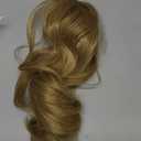 FELENDY 15" Ponytail Extension Drawstring Curly Wavy Ponytail Extensions Clip in Long Pony Tails Hair Cute Synthetic Piece for Women Ash Blonde